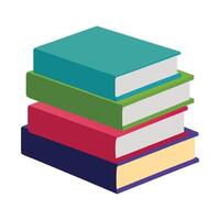 Stack of Colorful Books A Vibrant Illustration design vector