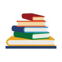 Stack of Colorful Books A Colorful Illustration of Knowledge and Learning vector