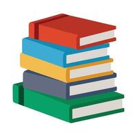 Stack of Colorful Books A Vibrant Illustration of Knowledge and Learning vector