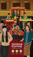 A poster with people playing instruments and singing vector