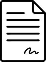 A document with a line on it vector