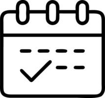 A calendar icon with a check mark on it vector