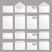 A collection of various blank envelopes and letters specifically designed for creative use vector