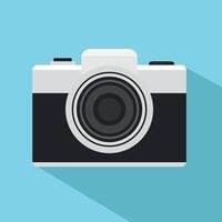 Mirrorless or DLSR digital camera with lens, Camera poster design element vector
