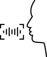 Voice Messages, Speech Recognition Outline Icon vector