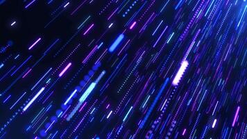 Abstract digital background. Visualization of big data particle flow or network connection. 4K animation, seamless loop, computer technology concept. video