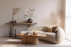 Minimalist White Couch and Chair Set in Contemporary Space photo