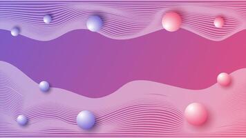 Abstract Gradient Color Background with 3D Circle and White Lines for Background, Poster vector