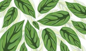 Artistic Seamless Leaf Design with Dynamic Movement vector