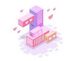 Digital Love Boxes with Heart Design and Soft Aesthetic vector