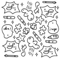 Creative Box and Artistic Doodles in a Fun Sketch vector