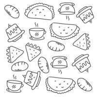 Food and Drink Collection with Fun and Creative Sketches vector