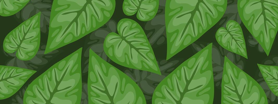 Lush Green Leaves Pattern Seamless Nature