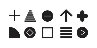 Icon element brutalist unique design minimalist vector
