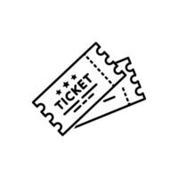 Two Event Tickets Icon Simple and Clean Ticket Design vector