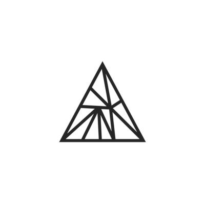 Logo triangle diamond line minimalist