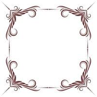 An elegant floral frame design with a decorative border, perfect for invitations, greeting cards, or other design projects vector
