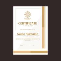 Soft abstract style business certificate. vector