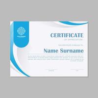 Soft abstract style diploma certificate vector