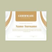 Soft abstract style business certificate template vector