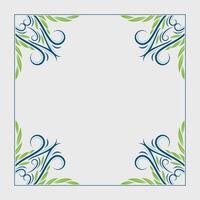 Elegant floral frame design. Perfect for invitations, cards, or other design projects. This artwork features botanical elements and a classic aesthetic. vector