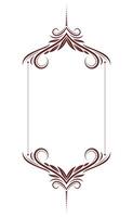 beautiful and elegant floral frame design in a maroon color vector