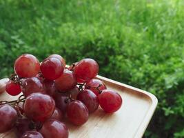 Fresh purple grapes in for good health photo