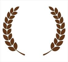 Coffee color leaf circle and branch art vector