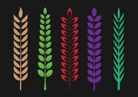 beautiful branch with leaf set vector