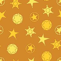 Sheriff Badge Seamless Pattern Background for Surface Print Fabric Fashion Wrapping vector