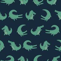 Crocodile Seamless Pattern Background for Print Fabric Surface Fashion Wrapping vector