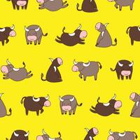 Buffalo Seamless Pattern Background for Print Fabric Surface Fashion Wrapping vector