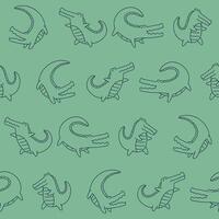 Outline Crocodile Seamless Pattern Background for Print Fabric Surface Fashion Wrapping vector