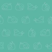 Outline Snail Pattern Illustration Seamless for Wallpaper Background Cover Packaging vector