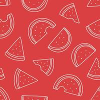 Outline Watermelon Seamless Pattern Background for Surface Print Fabric Fashion Wrapping vector