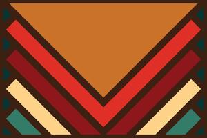 A colorful geometric pattern with red, green and brown colors vector