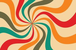 Retro background with colorful swirls vector