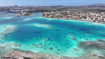 Incredible Caribbean Skyline at Oranjestad Caribbean Netherlands in Aruba . Scenic Cinematic. video