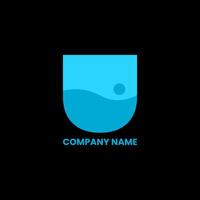 U pool water abstract blue background vector