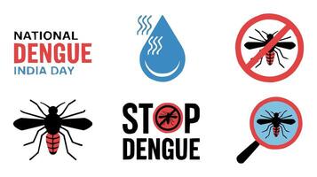 a set of four different types of insect and mosquito symbols vector