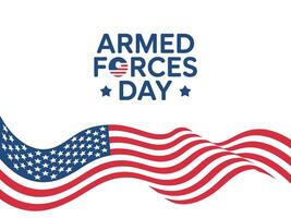 army forces day background with american flag and text vector