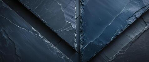 Diagonal dark blue and gray textured slate background for design projects. photo