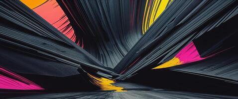 Dark abstract lines dynamic color shapes visual design photo