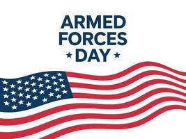 armed forces day background with american flag artwork vector