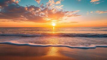 Wonderful Breathtaking Sunset Scene Capturing Tranquility photo