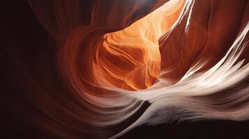 Dramatic and awe-inspiring view of a slot canyon photo