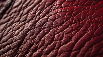 Close-up view of a textured leather surface photo