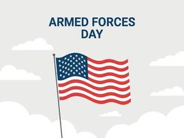 army forces day background with american flag vector