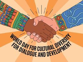 world day for cultural diversity for dialogue and development vector