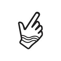 Black silhouette of hand using finger language vector